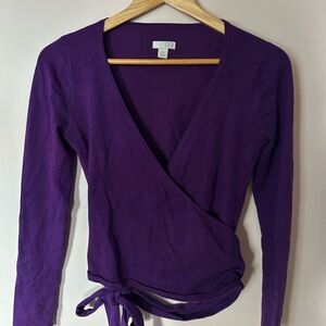 Vintage Go International Purple Wrap Sweater